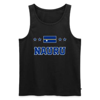 Nauru - Débardeur bio Premium Homme - noir - Devant - AI Model Male 178 light (178cm)