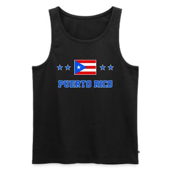 Puerto Rico - Débardeur bio Premium Homme - noir - Devant - AI Model Male 178 light (178cm)