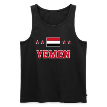 Jemen - Männer Premium Bio Tank Top - Schwarz - Vorne - AI Model Male 178 light (178cm)