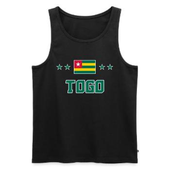 Togo - Männer Premium Bio Tank Top - Schwarz - Vorne - AI Model Male 178 light (178cm)