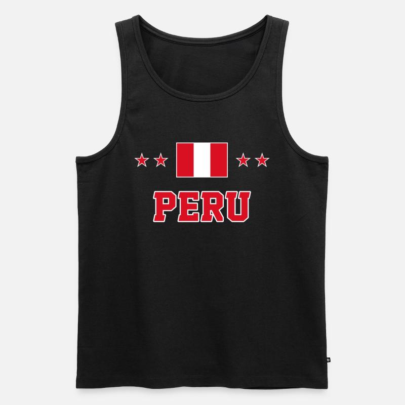 Peru - Männer Premium Bio Tank Top - Schwarz
