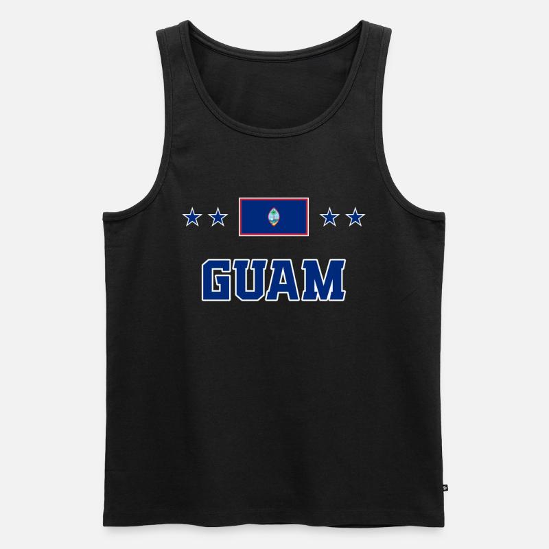 Guam - Männer Premium Bio Tank Top - Schwarz