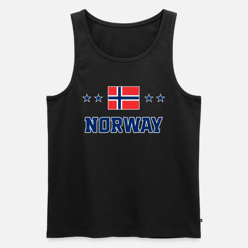 Norwegen - Männer Premium Bio Tank Top - Schwarz