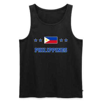 Philippinen - Männer Premium Bio Tank Top - Schwarz - Vorne - AI Model Male 178 light (178cm)