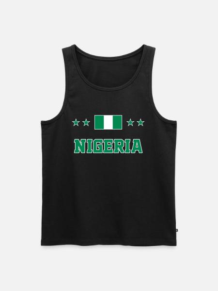 Nigeria - Männer Premium Bio Tank Top - Schwarz