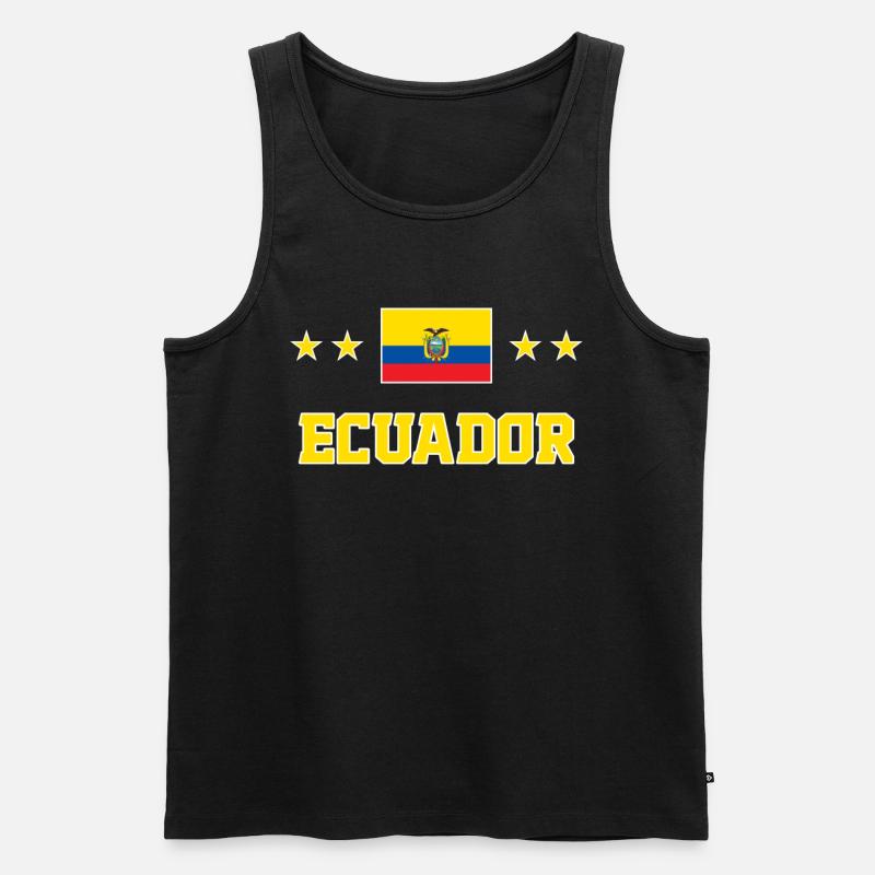 Ecuador - Männer Premium Bio Tank Top - Schwarz