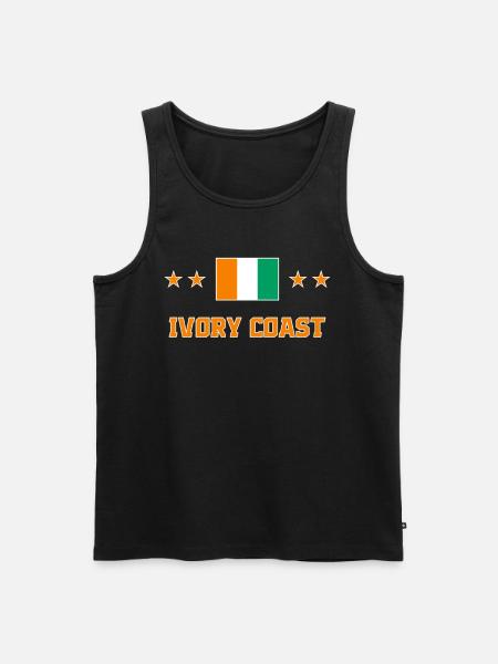 Elfenbenskusten - Ekologisk premium tanktopp herr - svart