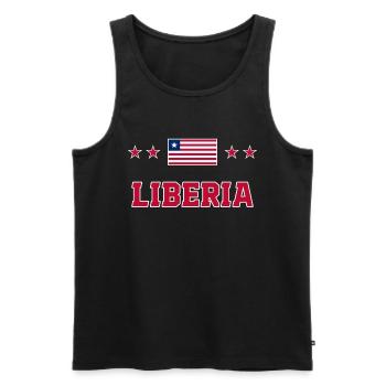 Liberia - Men's Premium Organic Tank Top - black - Front - AI Model Male 178 light (178cm)