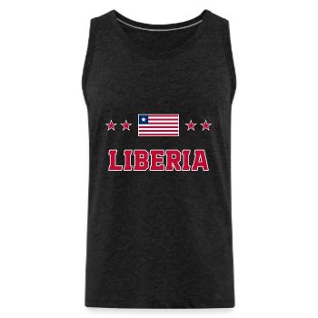 Liberia - Männer Premium Bio Tank Top - Anthrazit - Vorne - Alexander (188cm)