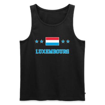 Luxembourg - Men's Premium Organic Tank Top - black - Front - AI Model Male 178 light (178cm)
