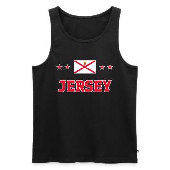 Jersey - Männer Premium Bio Tank Top - Schwarz - Vorne - AI Model Male 178 light (178cm)