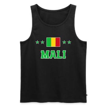 Mali - Débardeur bio Premium Homme - noir - Devant - AI Model Male 178 light (178cm)