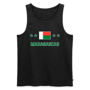 Madagascar - Men's Premium Organic Tank Top - charcoal grey - Front - Alexander (188cm)
