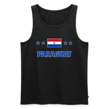 Paraguay - Männer Premium Bio Tank Top - Schwarz - Vorne - AI Model Male 178 light (178cm)