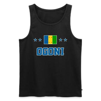 Ogoni - Männer Premium Bio Tank Top - Schwarz - Vorne - AI Model Male 178 light (178cm)