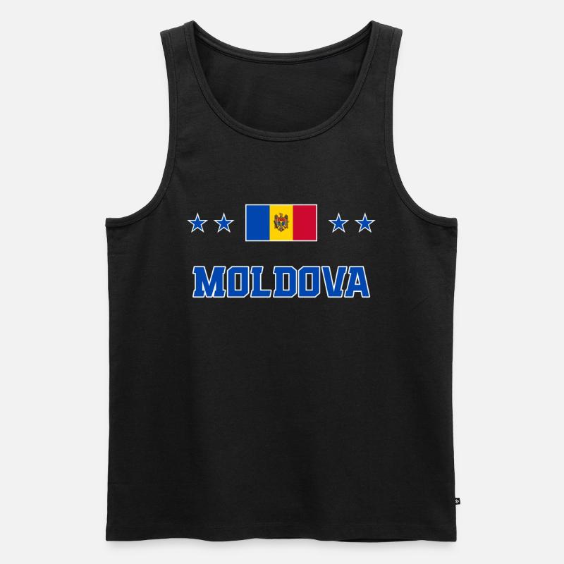 Moldawien - Männer Premium Bio Tank Top - Schwarz