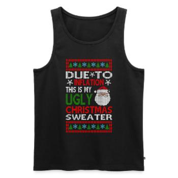 Due to Inflation - Ugly Christmas - Men's Premium Organic Tank Top - black - Front - AI Model Male 178 light (178cm)