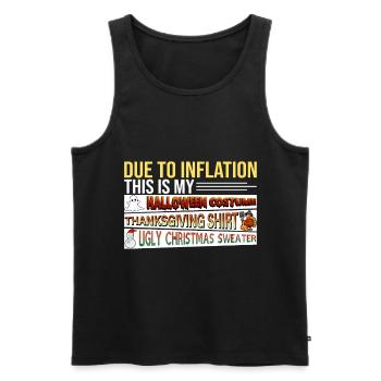 Due to Inflation - Halloween Costume - Men's Premium Organic Tank Top - black - Front - Michal (187cm)