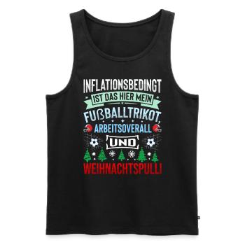 Aufgrund der Preiserhöhung - Weihnachtsspruch - Männer Premium Bio Tank Top - Schwarz - Vorne - AI Model Male 178 light (178cm)