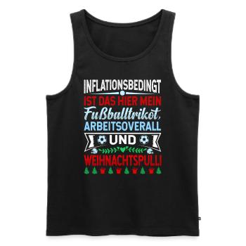 Aufgrund der Preiserhöhung - Weihnachtsspruch - Männer Premium Bio Tank Top - Schwarz - Vorne - AI Model Male 178 light (178cm)