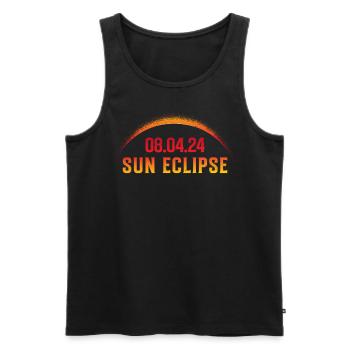 Total Solar Eclipse Usa April 8, 2024 - Men's Premium Organic Tank Top - black - Front - AI Model Male 178 light (178cm)