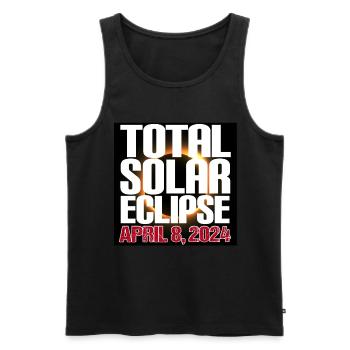 Total Solar Eclipse Usa April 8, 2024 - Men's Premium Organic Tank Top - black - Front - AI Model Male 178 light (178cm)