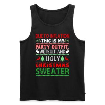 Due to inflation, this is my wetsuit - Men's Premium Organic Tank Top - black - Front - AI Model Male 178 light (178cm)