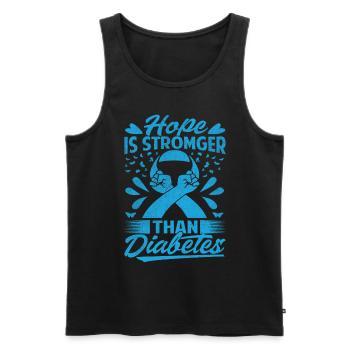Hope Is Stronger Than Diabetes - Männer Premium Bio Tank Top - Schwarz - Vorne - AI Model Male 178 light (178cm)