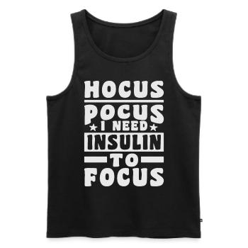 Hocus Pokus I Need Insulin To Focus - Diabetes - Männer Premium Bio Tank Top - Schwarz - Vorne - Michal (187cm)
