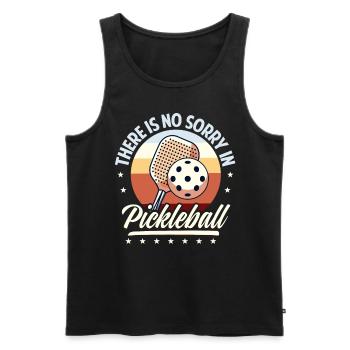Il n’y a pas de regret au pickleball - Débardeur bio Premium Homme - noir - Devant - Michal (187cm)