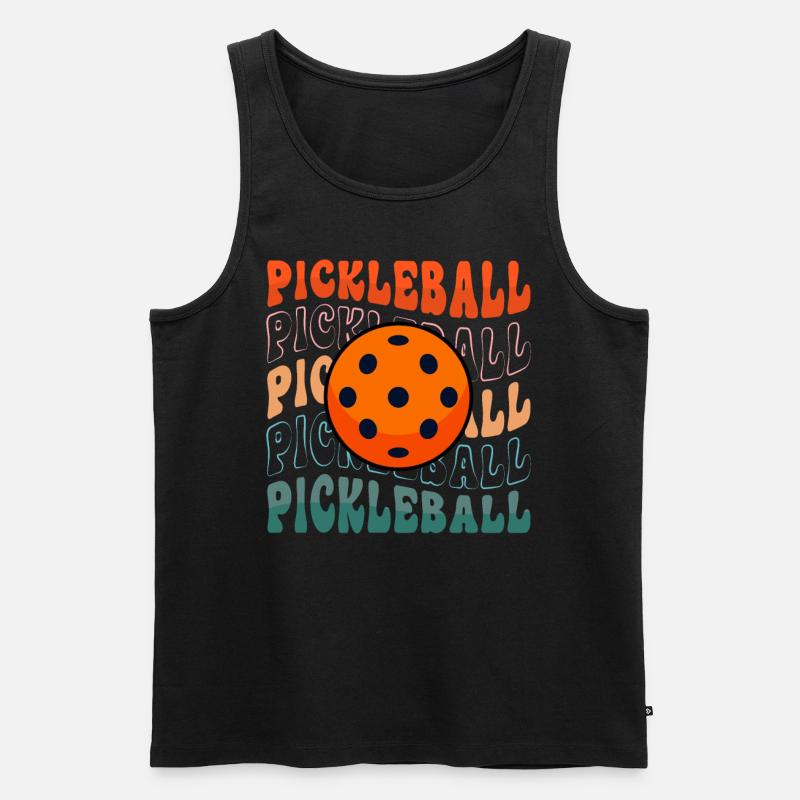Pickleball Pickleball Pickleball - Männer Premium Bio Tank Top - Schwarz