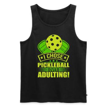 I Chose Pimple Ball Over Adulting - Men's Premium Organic Tank Top - black - Front - AI Model Male 178 light (178cm)