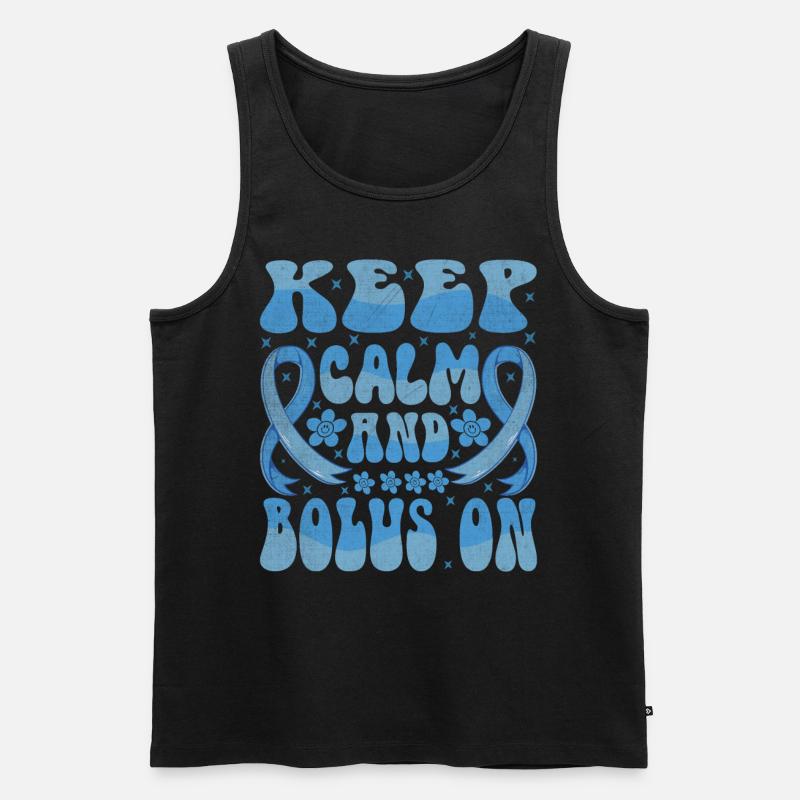 Keep Calm And Bolus On - Männer Premium Bio Tank Top - Schwarz