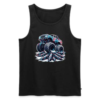USA Monster Truck - Weihnachtsbäume - Männer Premium Bio Tank Top - Schwarz - Vorne - Michal (187cm)