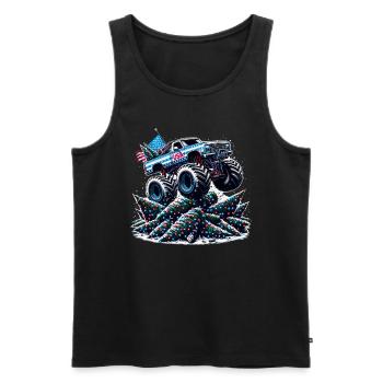 USA Monster Truck - Weihnachtsbäume - Männer Premium Bio Tank Top - Schwarz - Vorne - Michal (187cm)