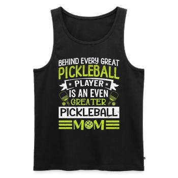 Behind Every Pickleball Player Is A Greater Mom - Men's Premium Organic Tank Top - black - Front - Michal (187cm)