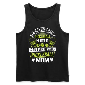 Behind Every Pickleball Player Is A Greater Mom - Men's Premium Organic Tank Top - black - Front - Michal (187cm)