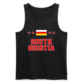 South Ossetia - Men's Premium Organic Tank Top - black - Front - Michal (187cm)