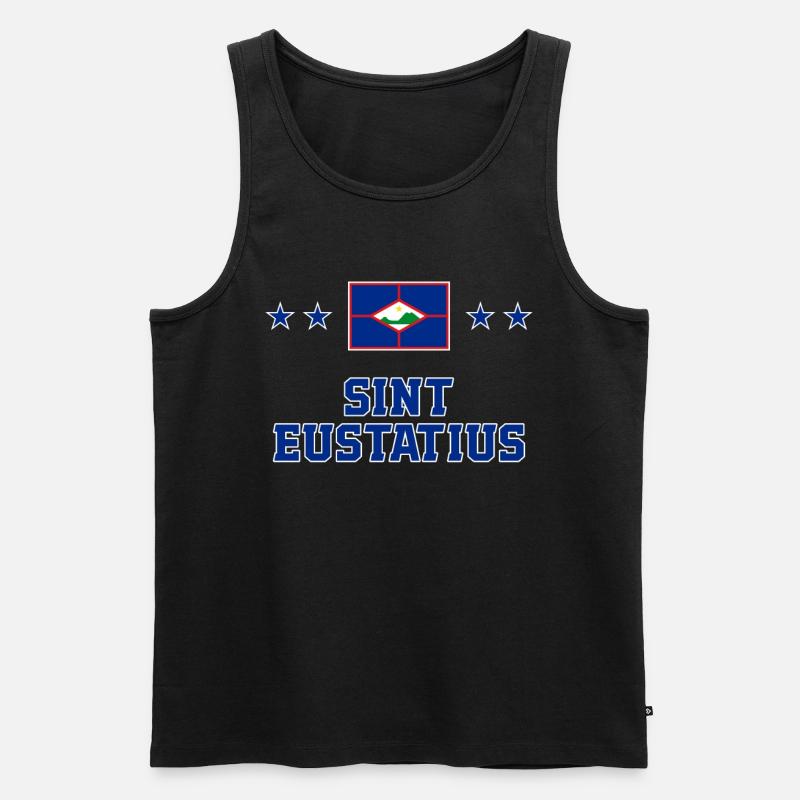 Sint Eustatius - Männer Premium Bio Tank Top - Schwarz
