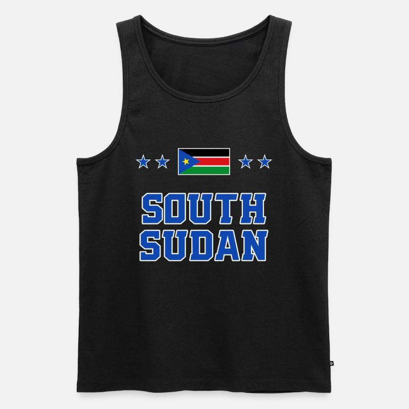 Sud Sudan - Canottiera ecologica premium da uomo - nero