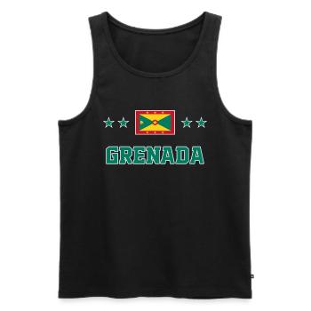 Grenada - Men's Premium Organic Tank Top - black - Front - AI Model Male 178 light (178cm)