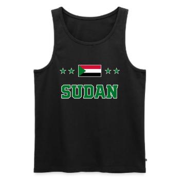 Soudan - Débardeur bio Premium Homme - charbon - Devant - Alexander (188cm)