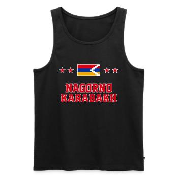 Haut-Karabakh - Débardeur bio Premium Homme - noir - Devant - Michal (187cm)