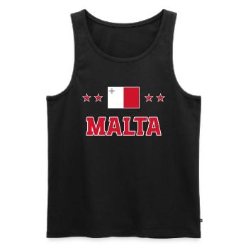Malta - Men's Premium Organic Tank Top - black - Front - AI Model Male 178 light (178cm)