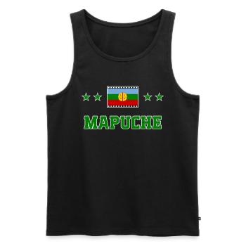 Mapuche - Männer Premium Bio Tank Top - Schwarz - Vorne - AI Model Male 178 light (178cm)