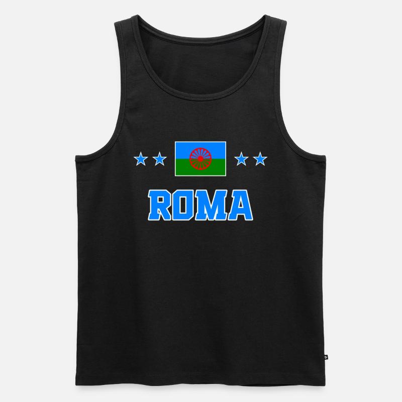 Roma - Männer Premium Bio Tank Top - Schwarz