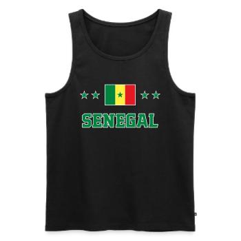 Senegal - Men's Premium Organic Tank Top - black - Front - AI Model Male 178 light (178cm)