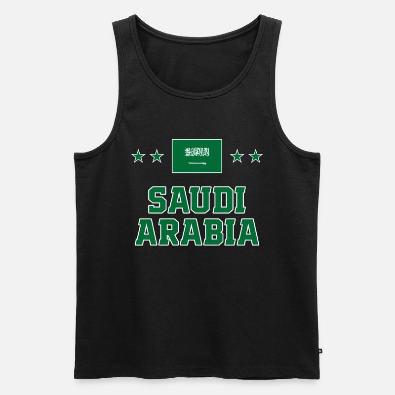 Saudi-Arabien - Männer Premium Bio Tank Top - Schwarz