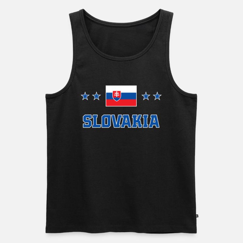 Slowakei - Männer Premium Bio Tank Top - Schwarz