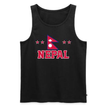 Nepal - Men's Premium Organic Tank Top - black - Front - AI Model Male 178 light (178cm)